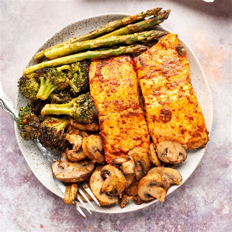 Air Fryer Salmon And Vegetables One Carefree Cook