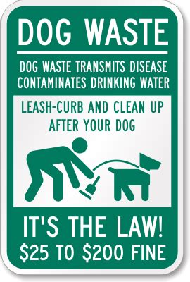 Clean Up After Your Dog - Dog Poop Sign