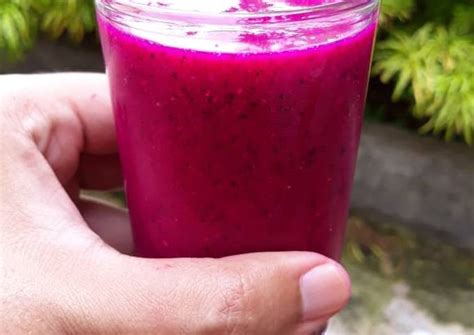 Resep Jus Buah Naga Campur Pisang Oleh Wulan Mom Aizifa Cookpad