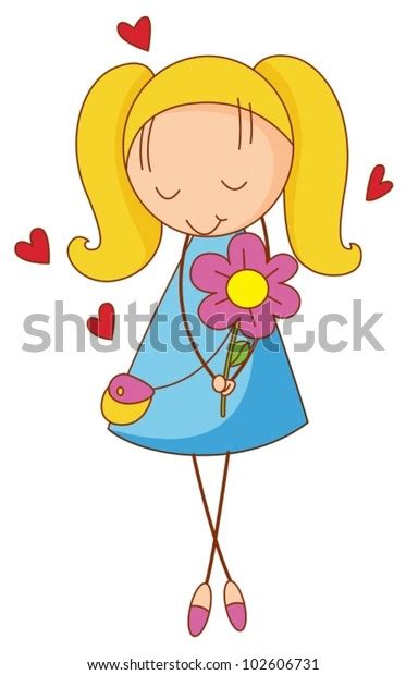 Illustration Girl Love Stock Vector Royalty Free 102606731