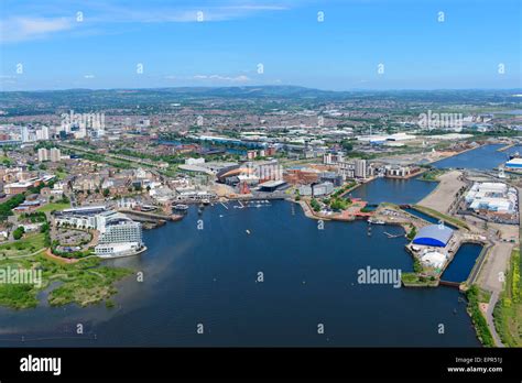 Aerial Cardiff Bay Stock Photo Royalty Free Image 82872766 Alamy