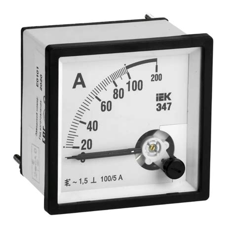 Амперметр Э47 96х96мм 100/5А кл. точн. 1.5 IEK IPA20-6-0100-E купить ...