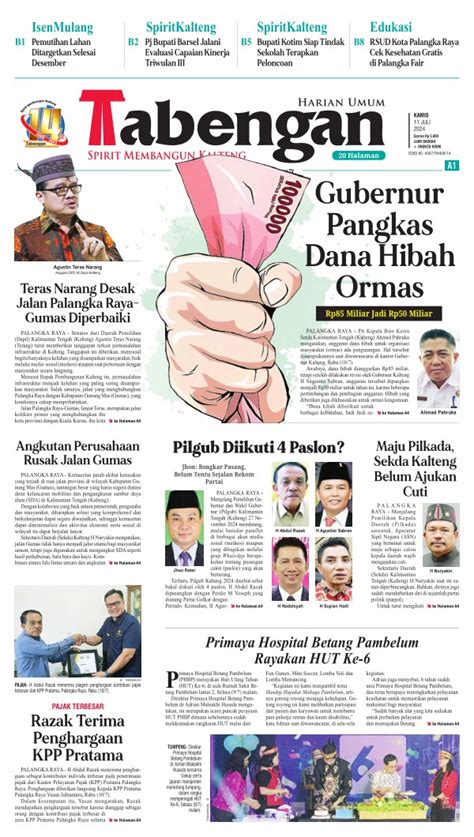 Koran Harian Umum Tabengan Edisi Juli