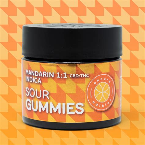 1 1 Mandarin [10pk] 100mg Cbd 100mg Thc Encore Edibles Gummies Jane