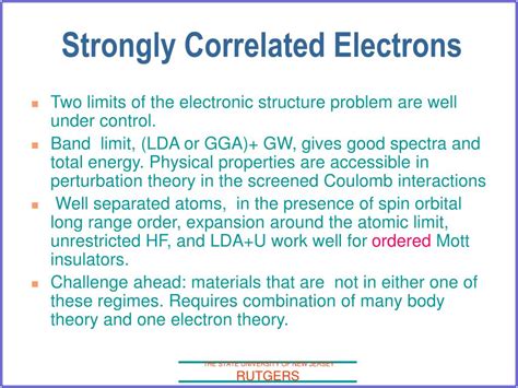 Ppt Gabriel Kotliar Physics Department And Center For Materials