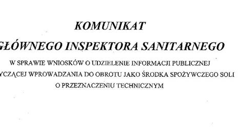 Komunikat Głównego Inspektora Sanitarnego UWAGA