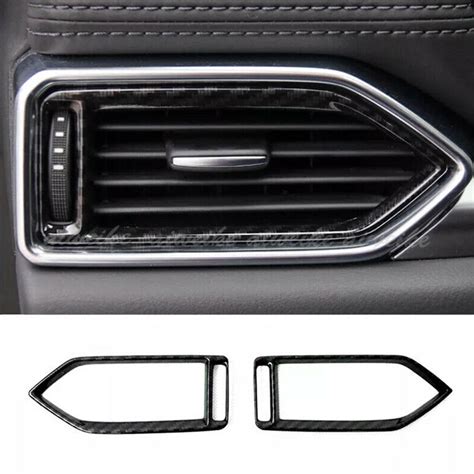 2x Carbon Fiber Style Side Air Vent Outlet Cover Trim For Mazda CX 5