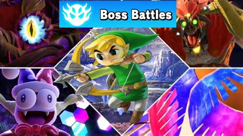 Super Smash Bros Ultimate Toon Link Vs All Bosses Boss Battles