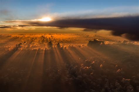 Wallpaper Sunlight Landscape Sunset Hill Sky Field Clouds