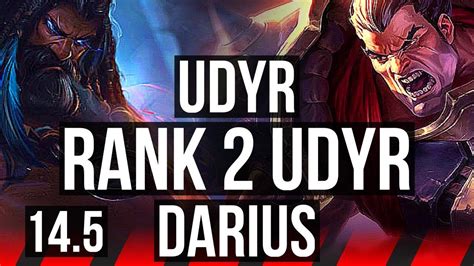 UDYR Vs DARIUS TOP Rank 2 Udyr 9 Solo Kills 1000 Games 12 2 4