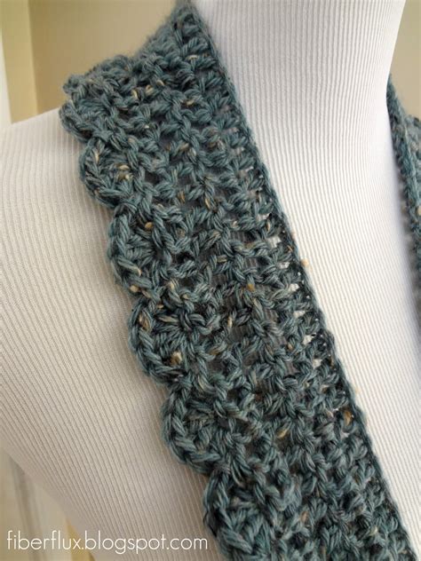 Fiber Flux Free Crochet Pattern Ocean Air Scarf