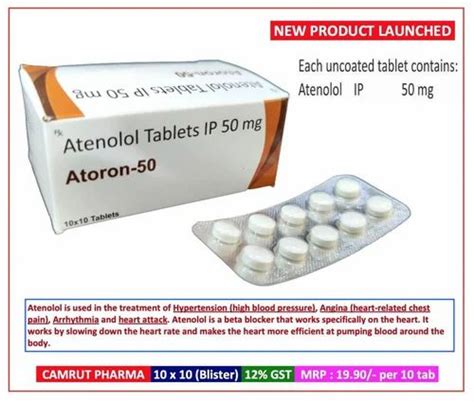 Atenolol 50 Mg Tablet At Rs 40 0 Box Pharmaceutical Tablets In