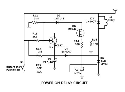 Power Delay Schematic Diagram Make This Simple Delay On Time