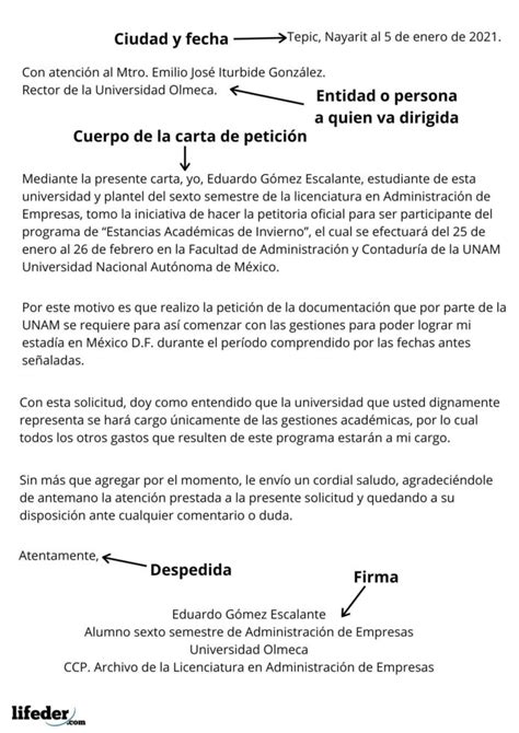 Carta De Petici N Partes Pasos Ejemplo Formatos Hot Sex Picture