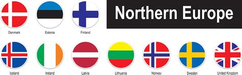 Flags Of Northern Europe Stock Illustration - Download Image Now - iStock