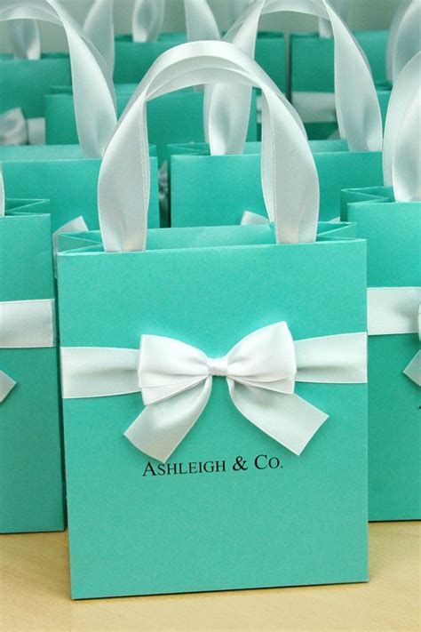 Elegant Breakfast At Tiffany Bridal Shower Favor Bags