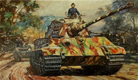 Tiger Ii Henschel Military Artwork Military Art Military Illustration