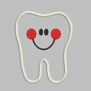 Tooth Fairy And Tooth Appliques Tooth Machine Embroidery Design Tooth