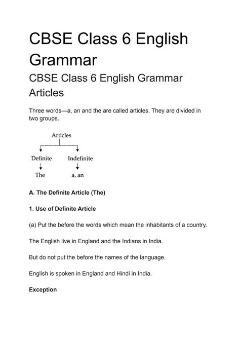 Solution Cbse Class 6 English Grammar Studypool