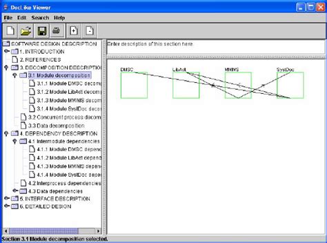 DocLike Viewer consists of Content Panel (left), Description Panel ...