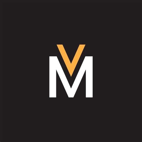 diseno de plantilla vectorial de la letra mv monograma de logotipo de