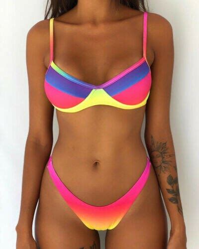 Conjunto De Bikini Con Estampado Para Mujer Ba Ador Sexy Para Mujer