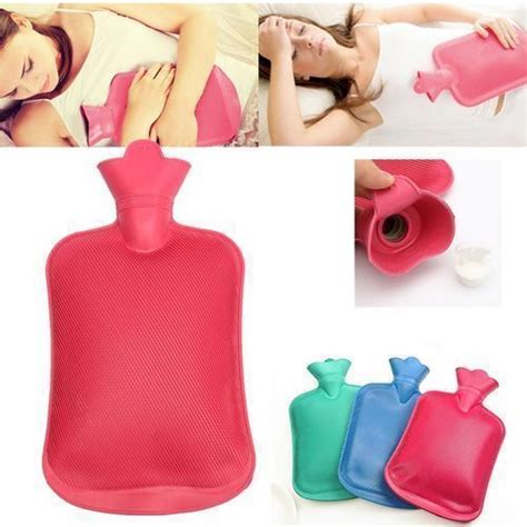 800ml Rubber Hot Water Bag Bottle For Menstrual Cramps Heat Cold