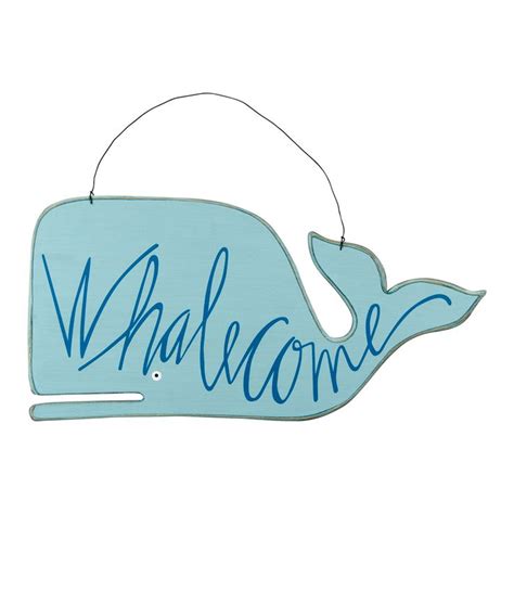 Whalecome Wall Sign Beach Signs Wall Signs Ocean Home Decor