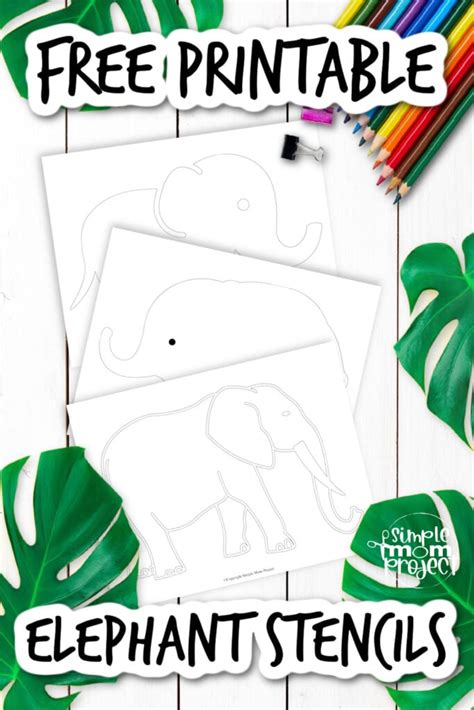 Best Free Printable Elephant Stencil Templates - Simple Mom Project