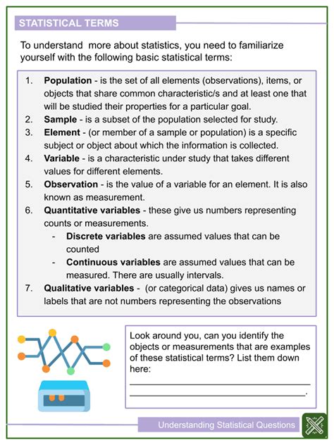 Statistical Vs Non Statistical Questions Worksheets