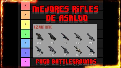 Mejores Rifles De Asalto Pubg Top Assault Rifles PUBG YouTube