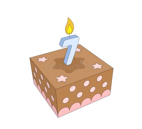 Number Seven Shape Birthday Cake Stock Illustrations – 68 Number Seven ...