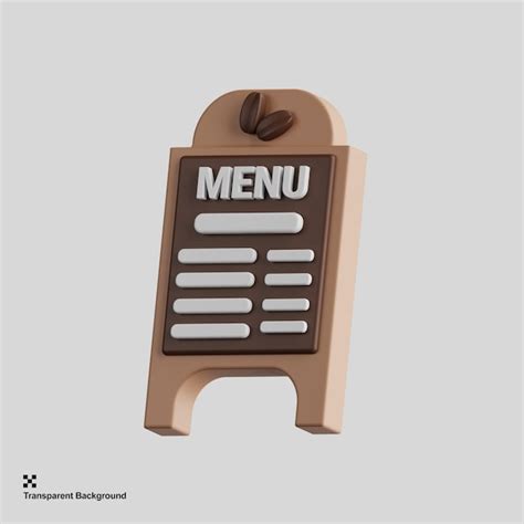 Premium Psd 3d Coffee Restaurant Menu