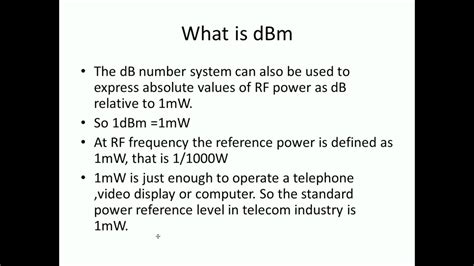 Db And Dbm Basics Youtube