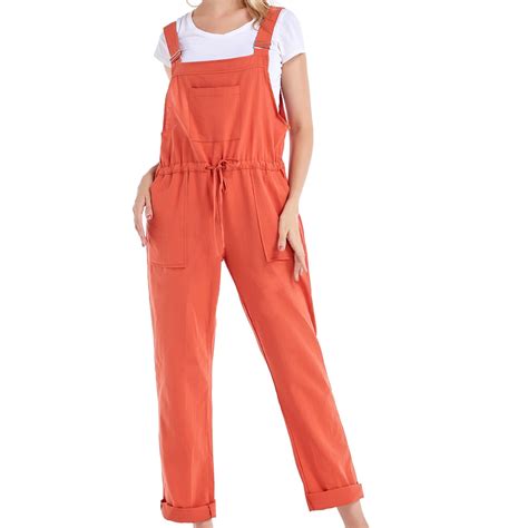 AmeIAEA Women S Overalls Drawstring Jumpsuit 2024 Sleeveless Adjustable