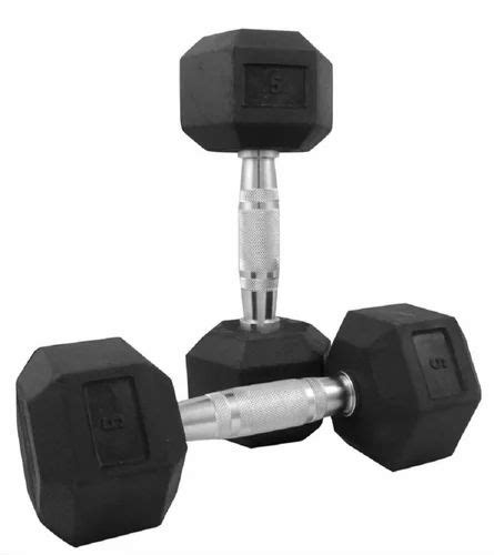 Fixed Weight 5kg Rubber Dumbbells at ₹ 84/kg in Meerut | ID: 2852448824397