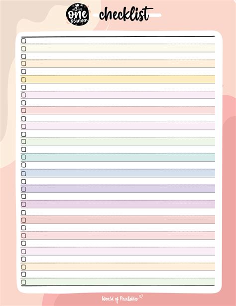 Cute Checklist Template