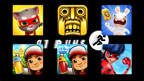 Talking Tom Hero Dash Vs Temple Run Vs Rabbids Crazy Rush Vs Subway