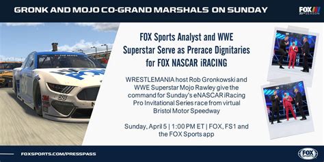 Rob Gronkowski and Mojo Rawley named co-Grand Marshals for Sunday’s FOX NASCAR iRacing | WWE