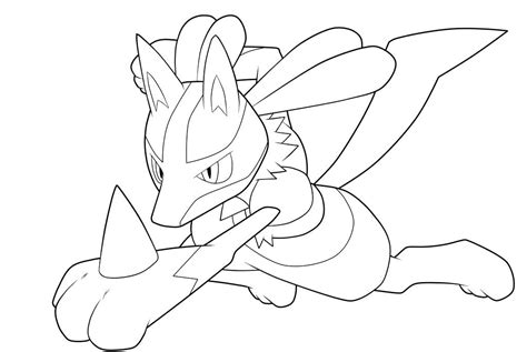 Riolu Coloring Page At Free Printable Colorings