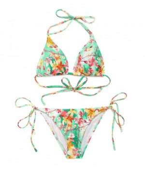 Women Sexy Floral Triangle Top With Bottom Bikini Swimsuits Swimwear Floral CZ12DT06JW7