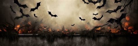 Creepy cutout bats on a wall for Halloween background with empty space ...