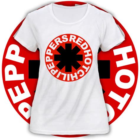 RED HOT CHILI PEPPERS Logo POLERA DE MUJER IMPRESION DTG POLERAS A UN CLICK