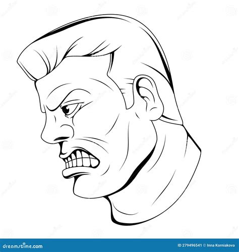 Evil Man Vector Illustration Of A Sketch Evil Sinister Man Super