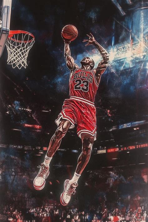 Le dunk de lancer franc de Michael Jordan 1988 - Etsy France | Art ...