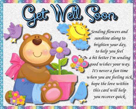 Sending Flowers And Sunshine Free Get Well Soon Ecards Greeting Cards