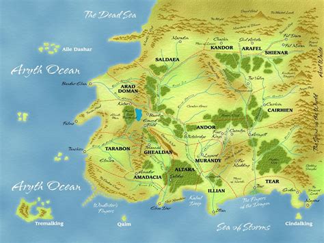 Wheel Of Time Map Fantasy Novels Wheel Of Time Books Fantasy Map