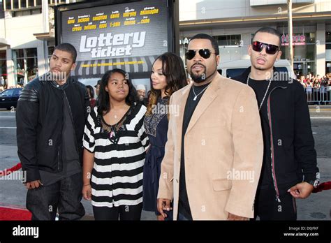 Ice Cube & Family The World Premiere of 'Lottery Ticket' held at ...