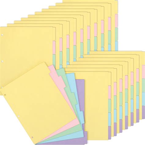 Amazon Thenshop 192 Pieces 3 Ring Binder Dividers With Tabs 24