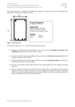 Reinforced Concrete Assignments Pdf